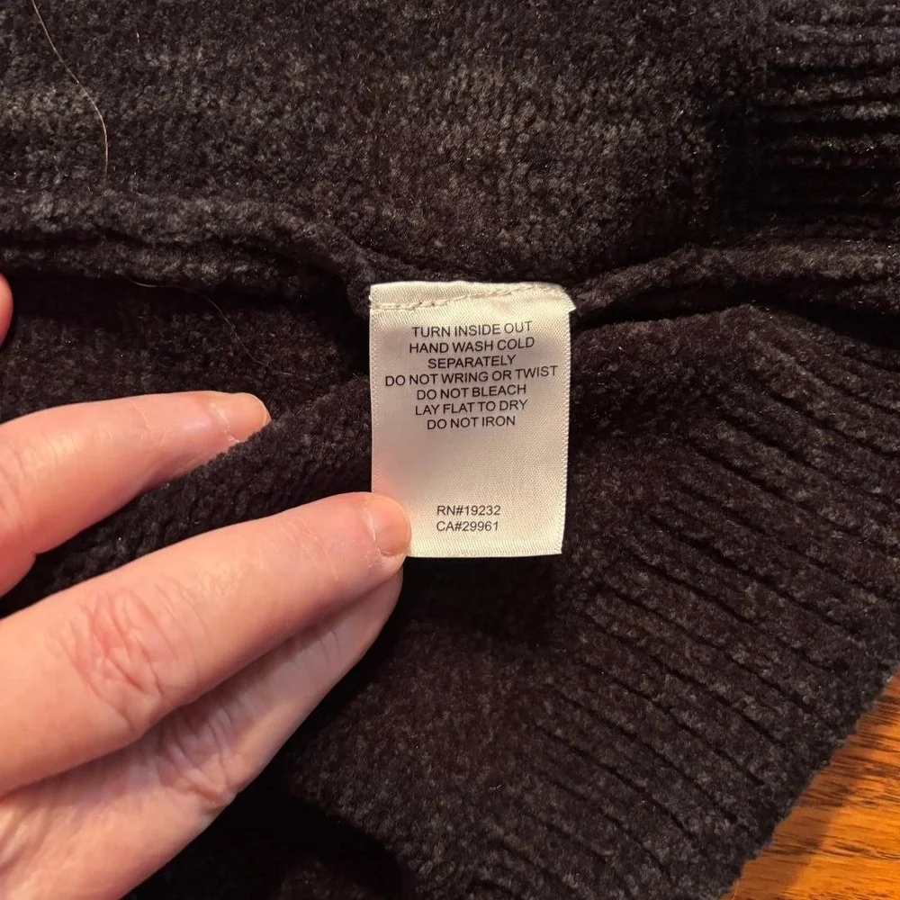 Alfred Dunner Sweater Pullover Crew Neck Black/Orange/Cream Women's‎ Size L